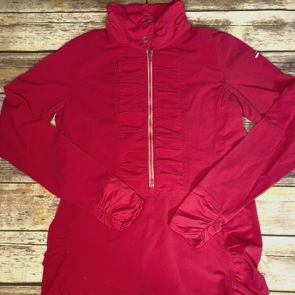 Brooks Jackets & Blazers - Brooks 1/2 Zip High Neck Lightweight Women's Running Jacket in Hot Pink Size L
